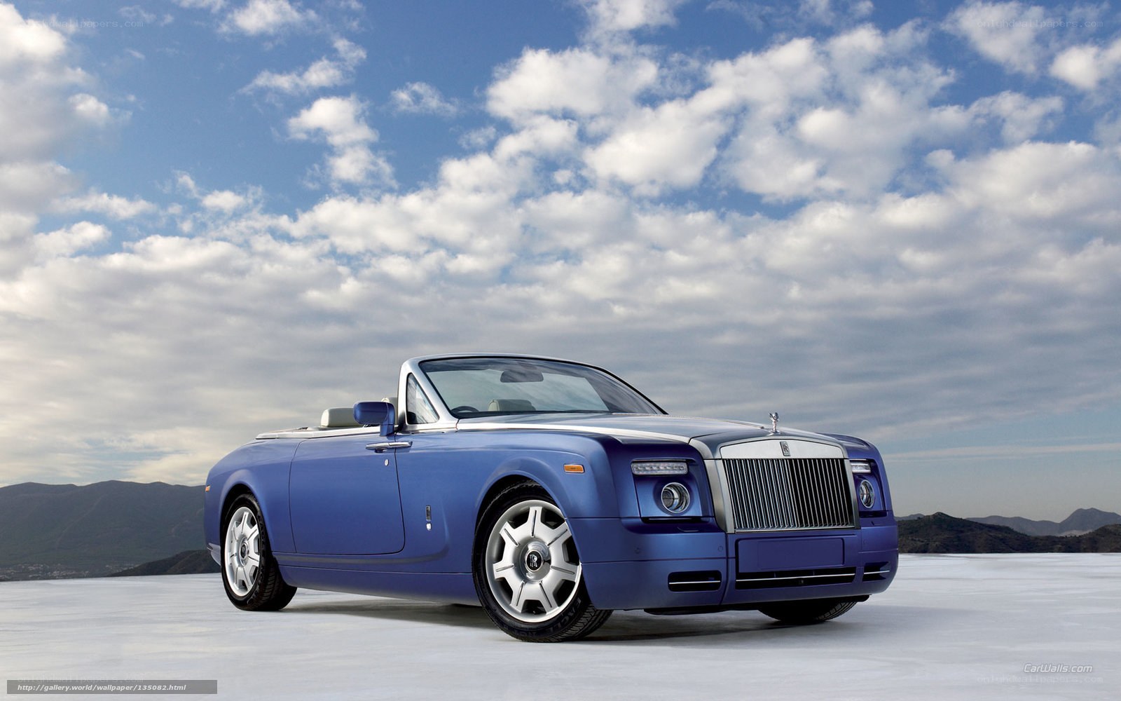 Blue Rolls-Royce convertible