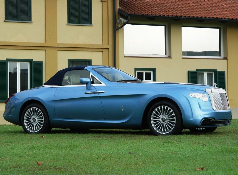 Blue Rolls-Royce convertible