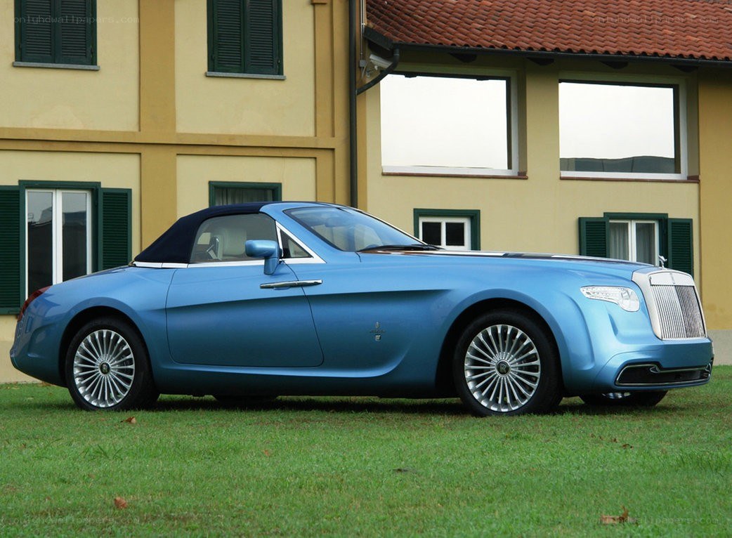 Blue Rolls-Royce convertible