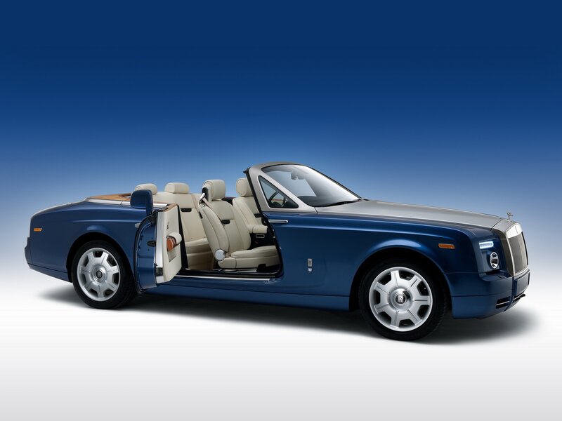 Blue Rolls-Royce convertible