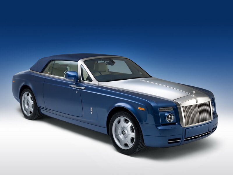 Blue Rolls-Royce convertible