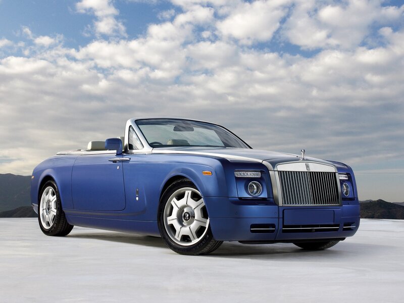 Blue Rolls-Royce convertible