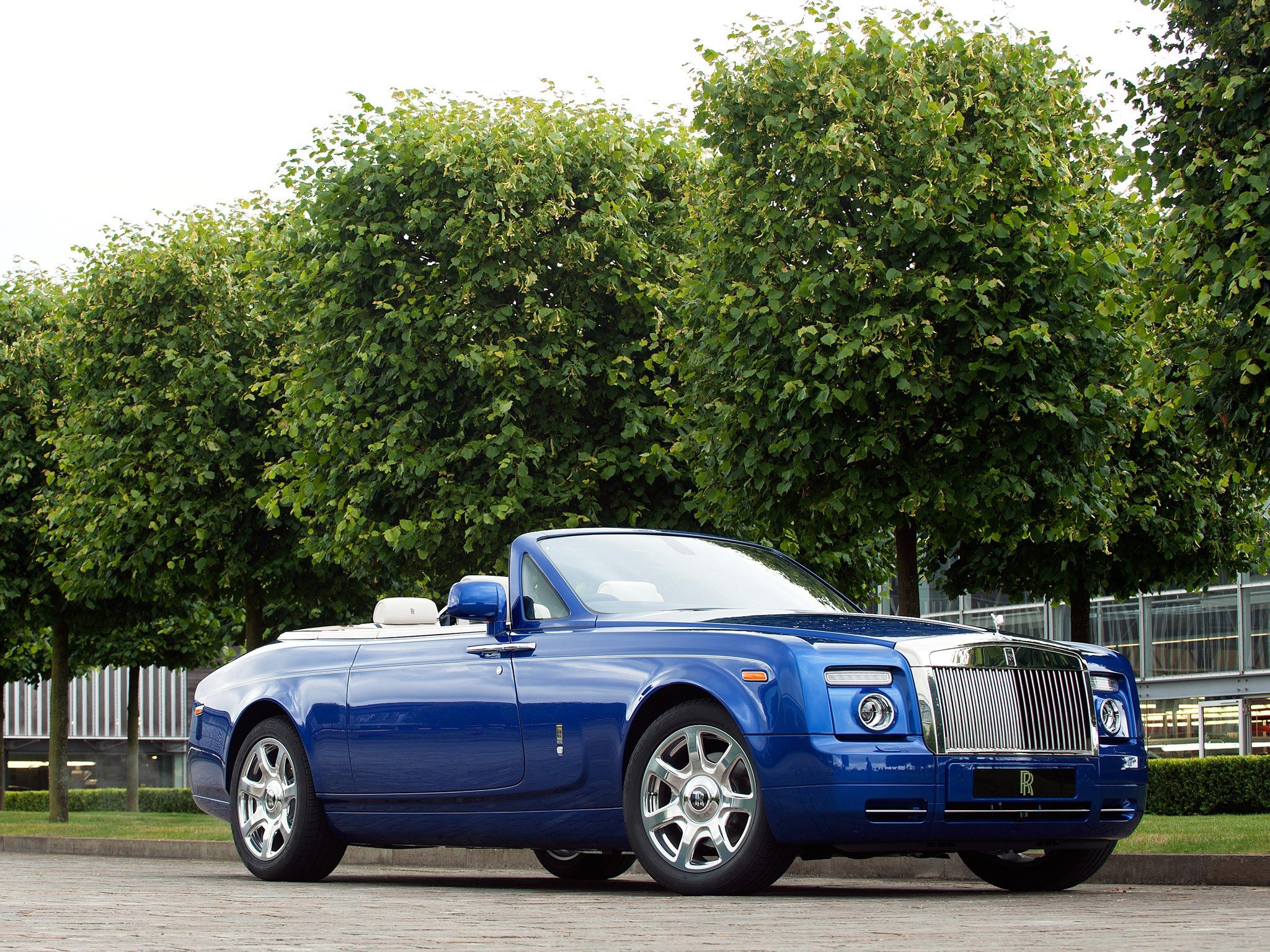 Blue Rolls-Royce convertible