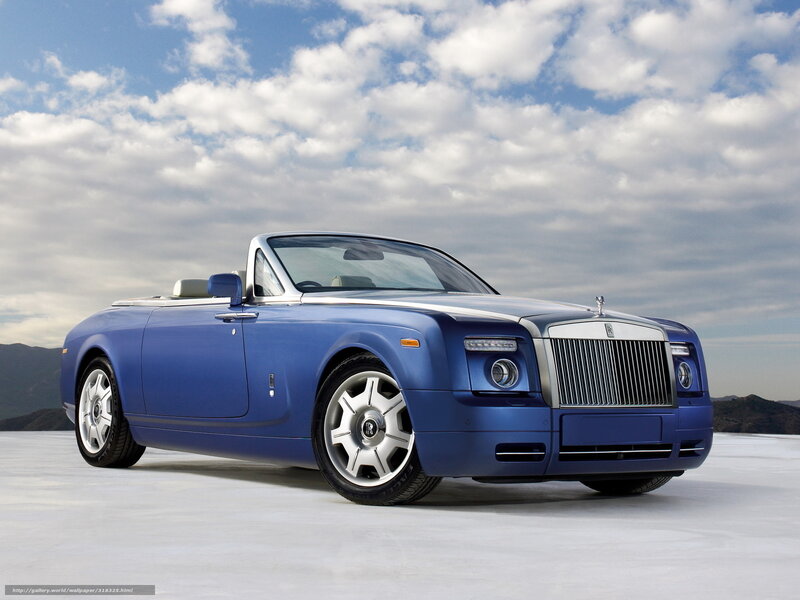 Blue Rolls-Royce convertible