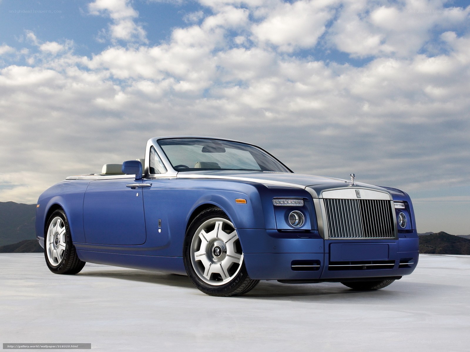 Blue Rolls-Royce convertible