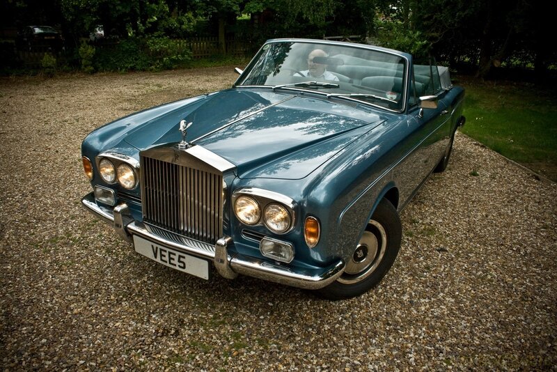 Blue Rolls-Royce convertible