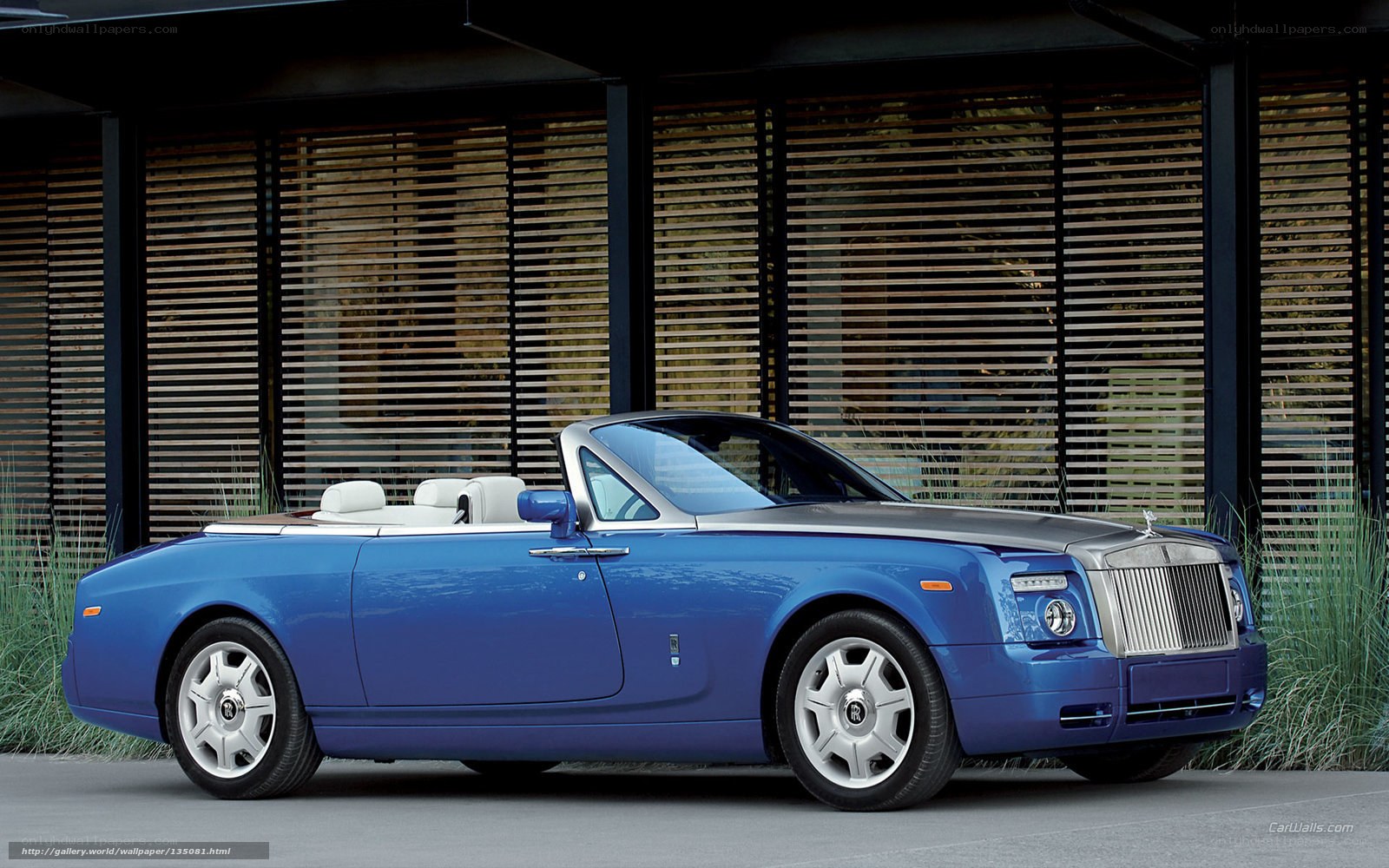 blue rolls-royce convertible