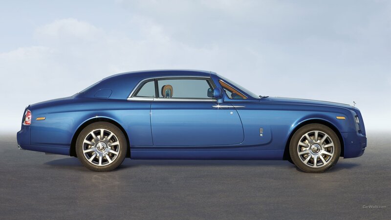 Blue Rolls-Royce Coupe — Serene, Photograph, Car