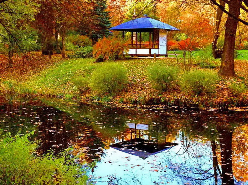 Blue-roofed Gazebo