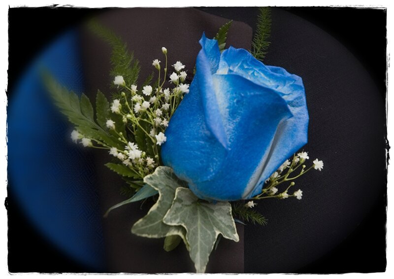Blue Rose Boutonniere