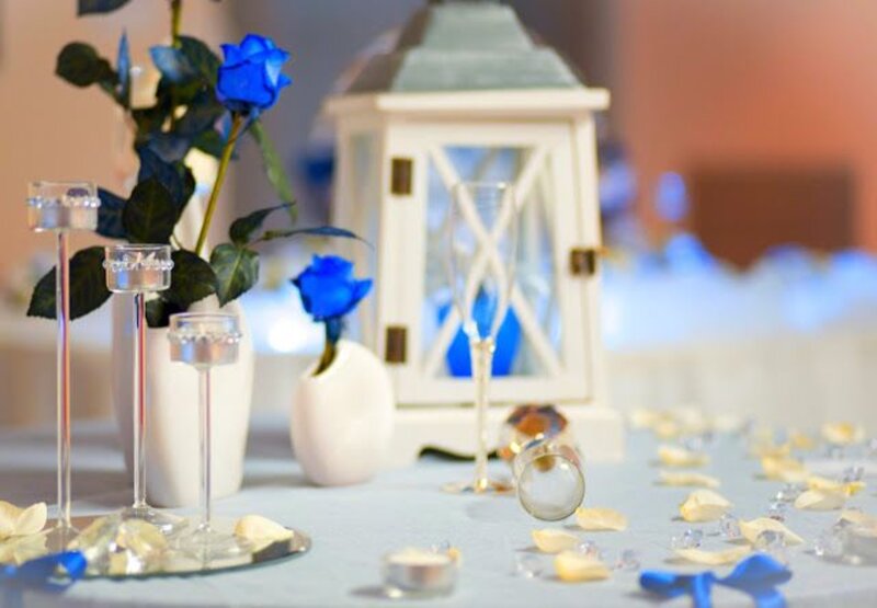 Blue Rose Centerpiece