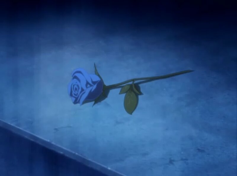 Blue Rose on Ground — Somber