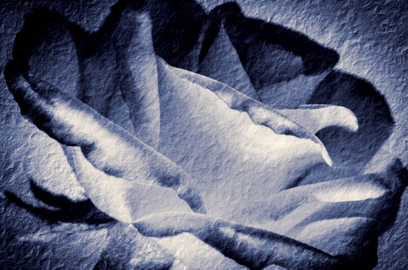 Blue Rose Sculpture
