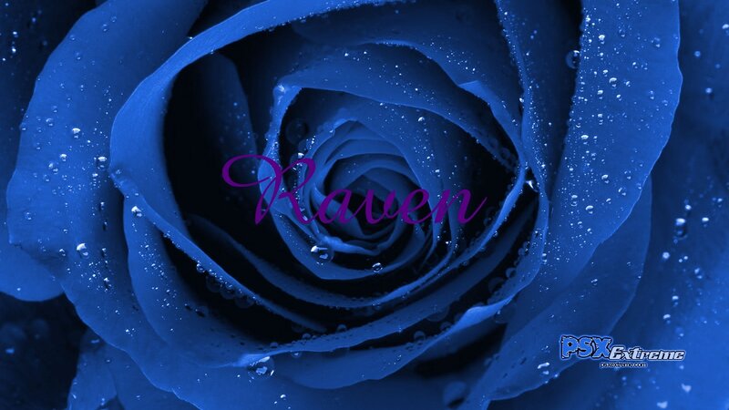 Blue Rose with Water Droplets — Dramatic, Photograph, Water Droplets, Text