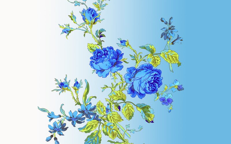 Blue Roses and Flowers