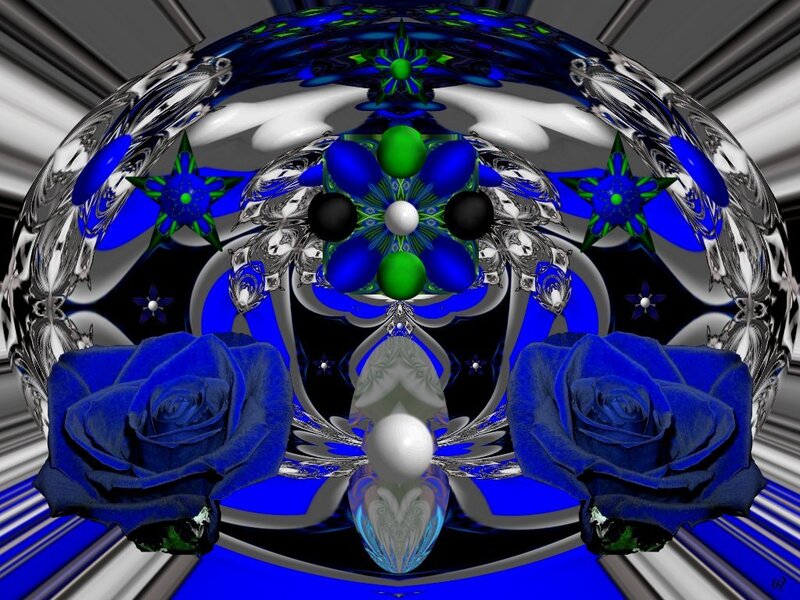 Blue Roses and Fractal Design
