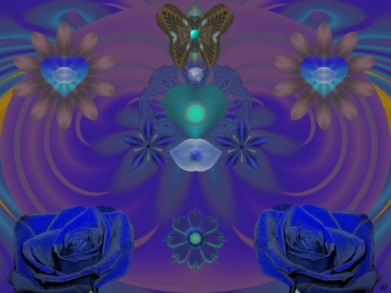 Blue Roses and Fractal Flowers