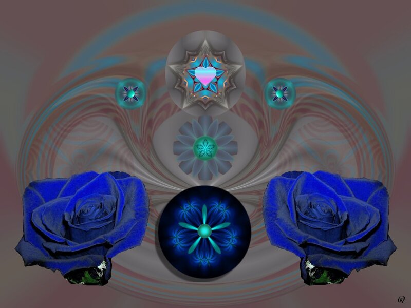 Blue roses and fractal patterns
