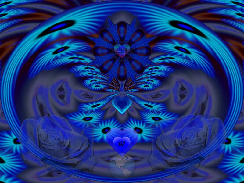 Blue Roses and Heart
