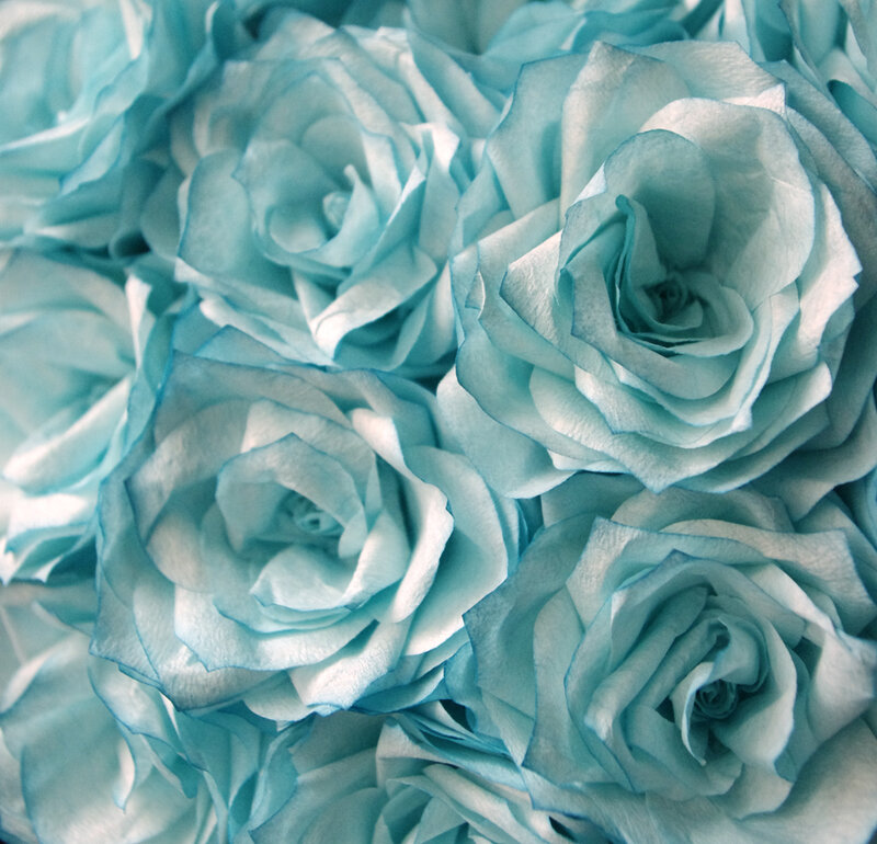 Blue Roses in a Bouquet — Light Blue