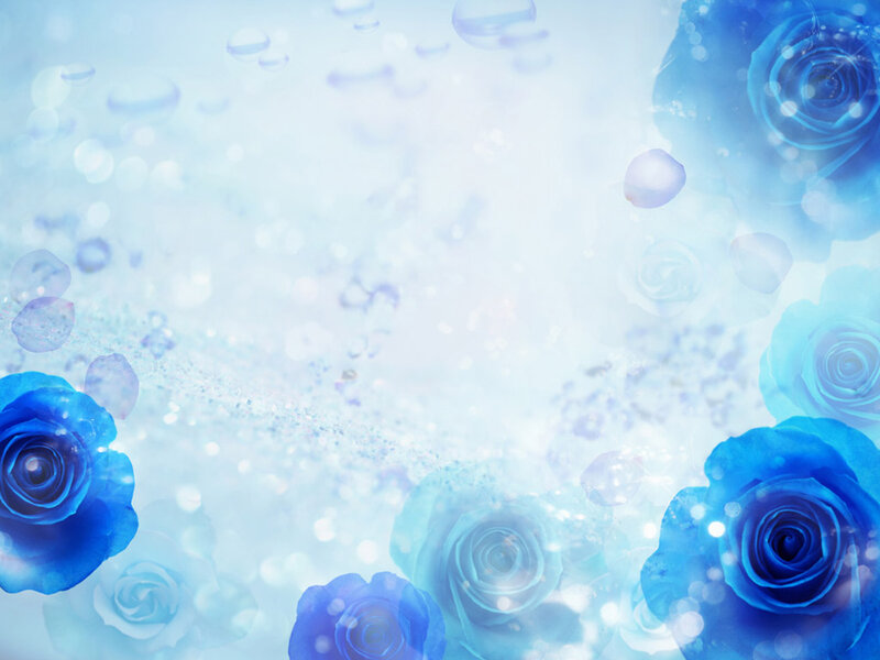 Blue Roses on Light Background — Serene