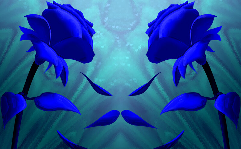 Blue Roses Underwater