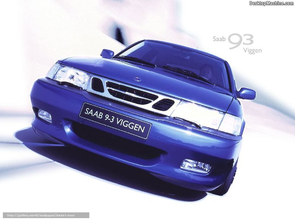 Blue Saab 9-3 Viggen car