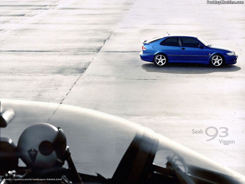 Blue Saab 9-3 Viggen