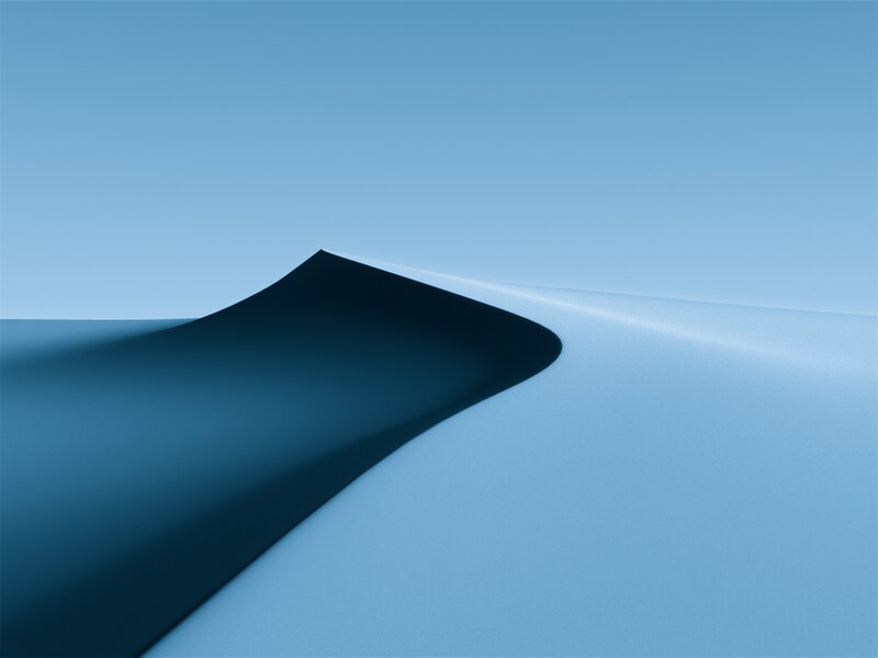 Blue sand dune landscape