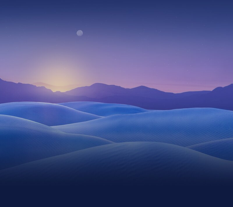 Blue Sand Dunes at Dusk — Serene