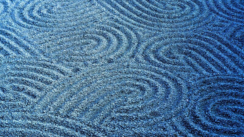 Blue sand ripples