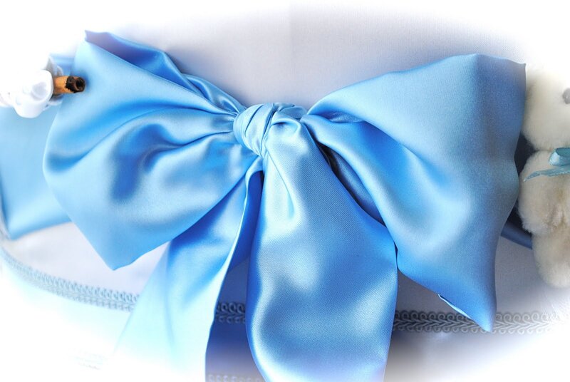 Blue Satin Bow