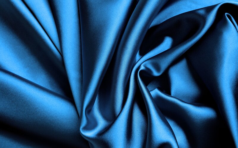 Blue Satin Fabric — Serene