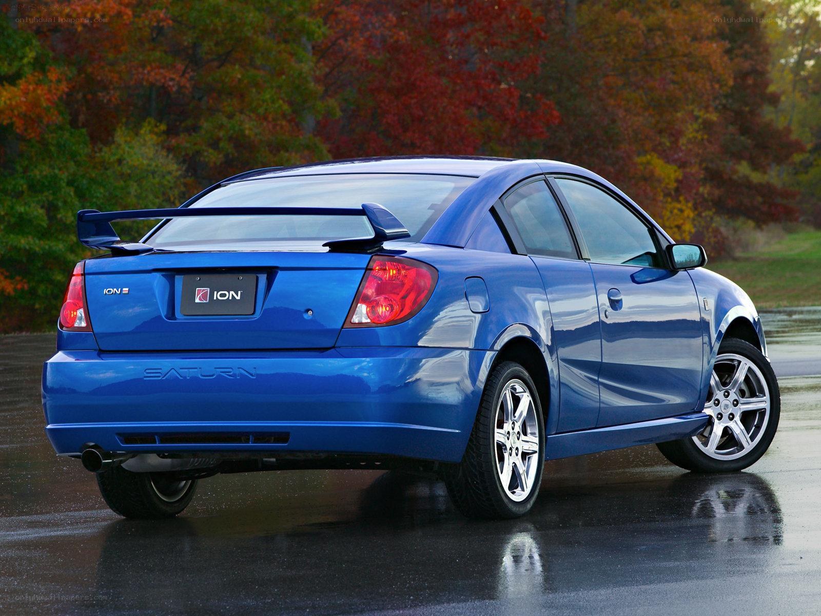 Blue Saturn Ion sedan