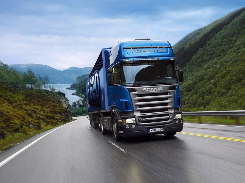 Blue Scania Truck