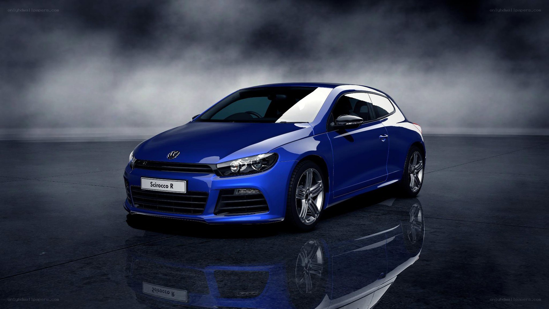 Blue Scirocco R car