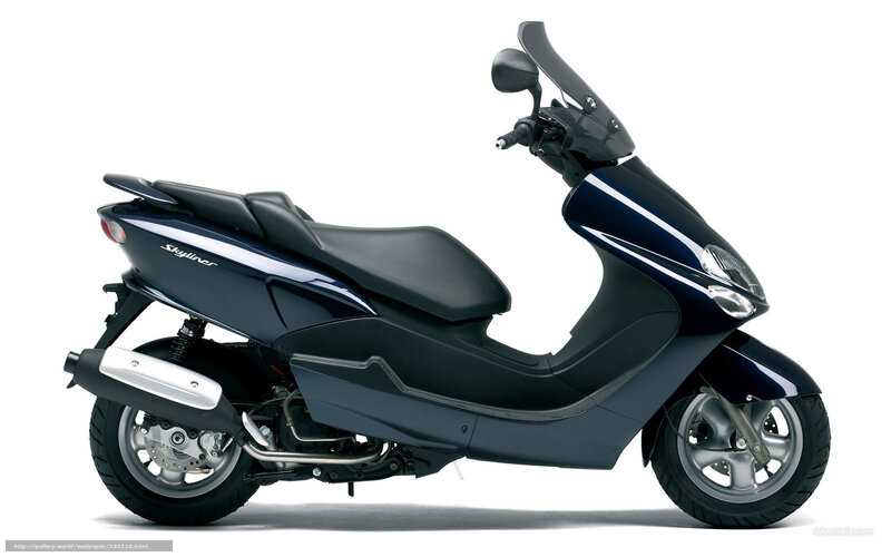 Blue Scooter — Black