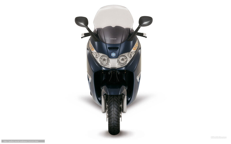 Blue Scooter Front View — Neutral