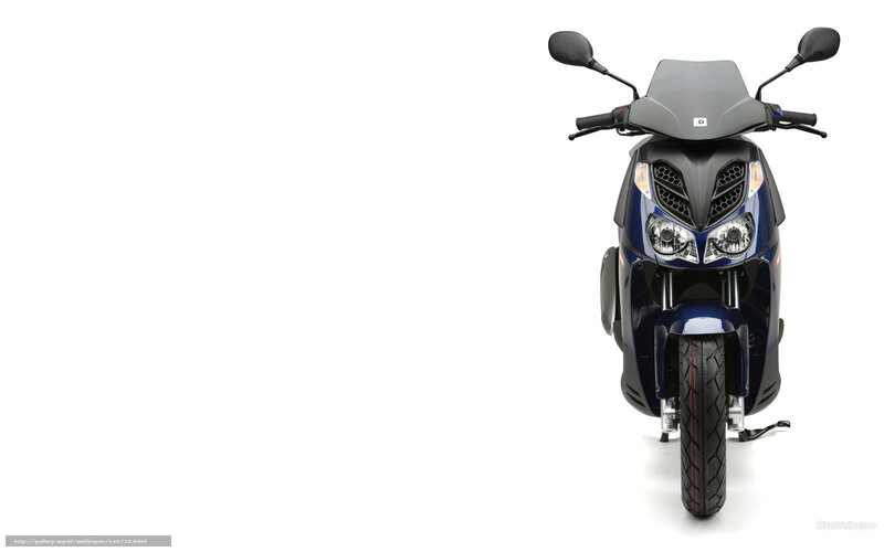 blue scooter front view