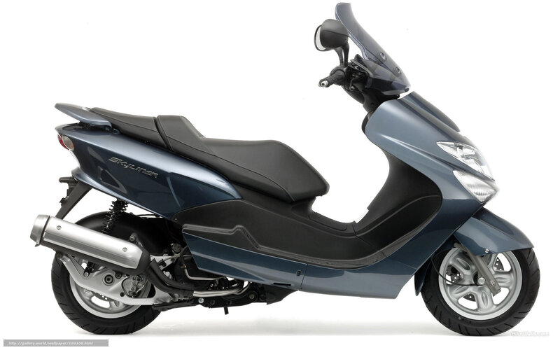 Blue Scooter — Gray, Neutral