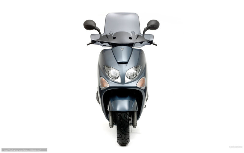 Blue Scooter — Gray