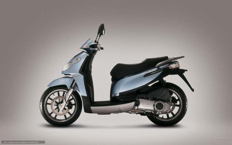Blue Scooter — Light Blue, Neutral, Photograph