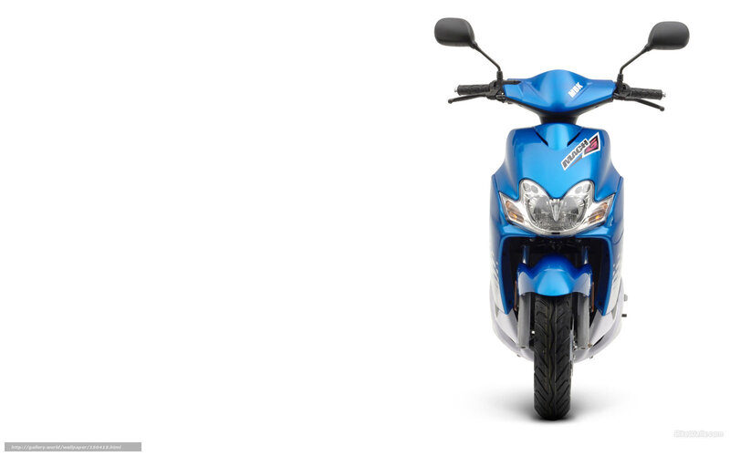 Blue Scooter — Neutral, Photograph, Handlebars, Headlight