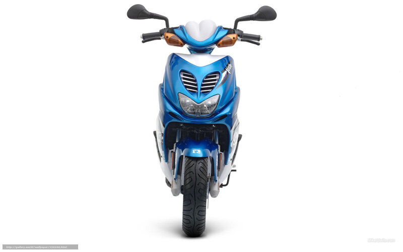 Blue Scooter — Neutral, Photograph, Handlebars