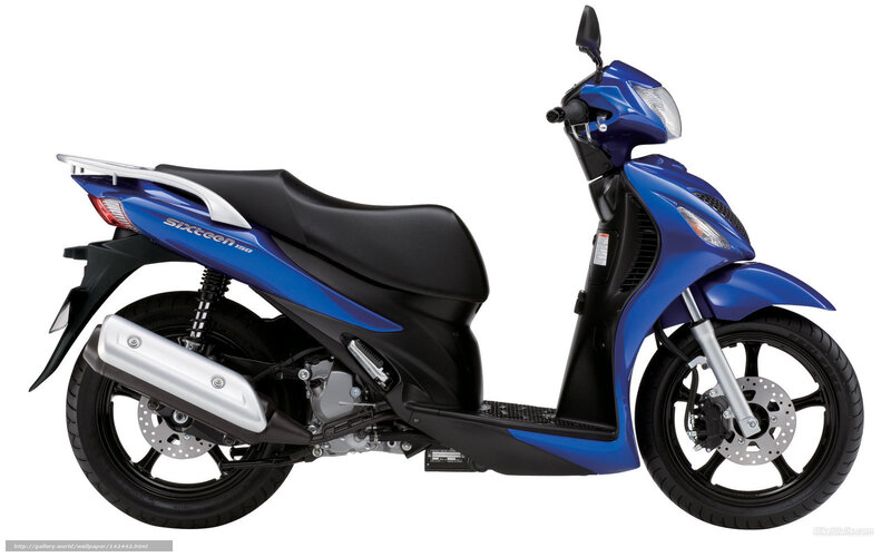 Blue Scooter — Neutral, Photograph, Seat, Exhaust