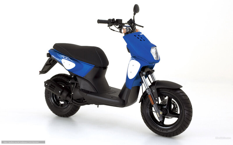 Blue Scooter — Neutral, Photograph, Seat, Handlebars, Headlight