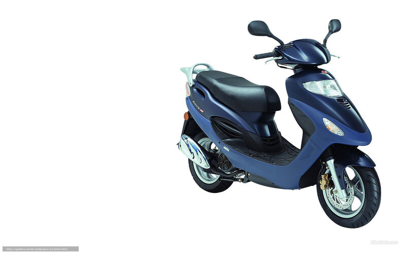 Blue Scooter — Neutral, Photograph, Seat, Headlight