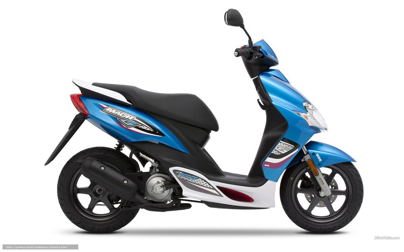 Blue Scooter — Neutral, Photograph, Seat, Mirror, Headlight
