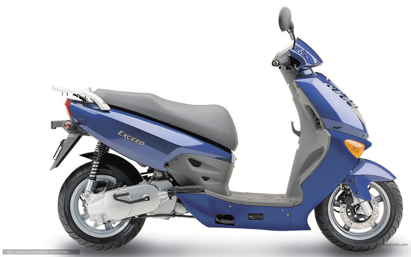 Blue Scooter — Neutral, Photograph, Seat, Mirror