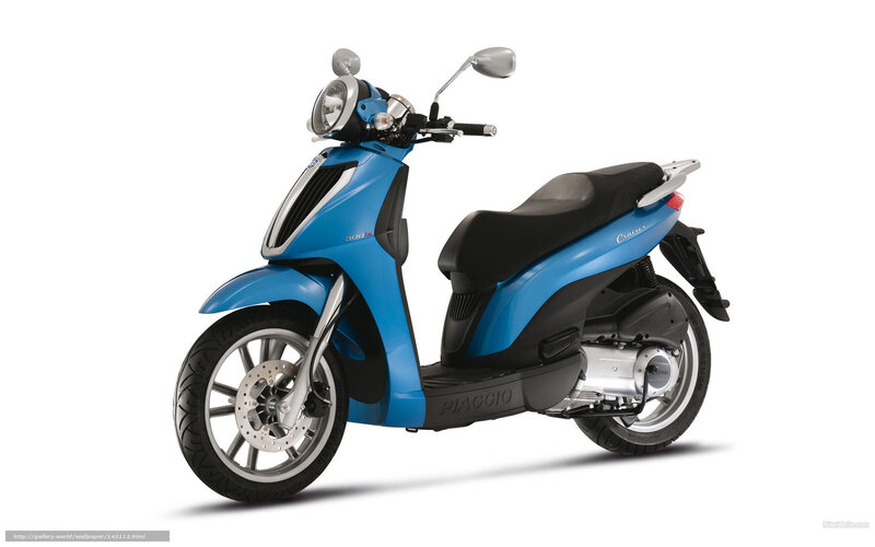 Blue Scooter — Neutral, Photograph, Seat, Mirror, Wheel